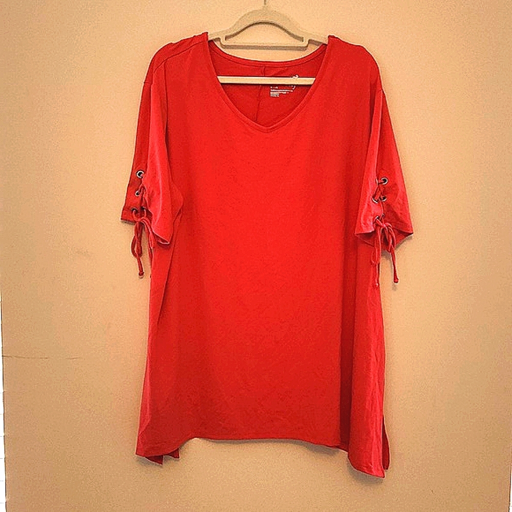 Terra & Sky coral pink top, size 0X